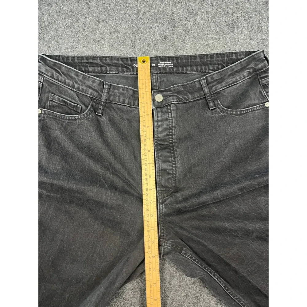Old Navy Extra High-Rise Kicker Boot-Cut Jeans Washed Black‎ Size 20 Stretch